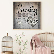 Lade das Bild in den Galerie-Viewer, Familie - voller runder Diamant - 40x40cm
