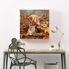 Lade das Bild in den Galerie-Viewer, Katze - voller runder Diamant - 30x30cm
