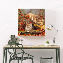 Lade das Bild in den Galerie-Viewer, Katze - voller runder Diamant - 30x30cm
