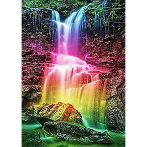 Regenbogen Wasserfall - voller runder Diamant - 30x40cm