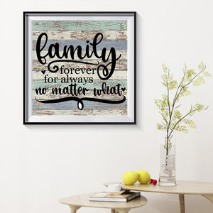 Familie - voller runder Diamant - 30x30cm