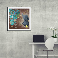 Lade das Bild in den Galerie-Viewer, Elefant - voller runder Diamant - 30x30cm
