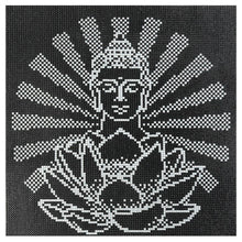 Lade das Bild in den Galerie-Viewer, Leuchtende Buddha-Statue - voller runder Diamant - 35x35cm
