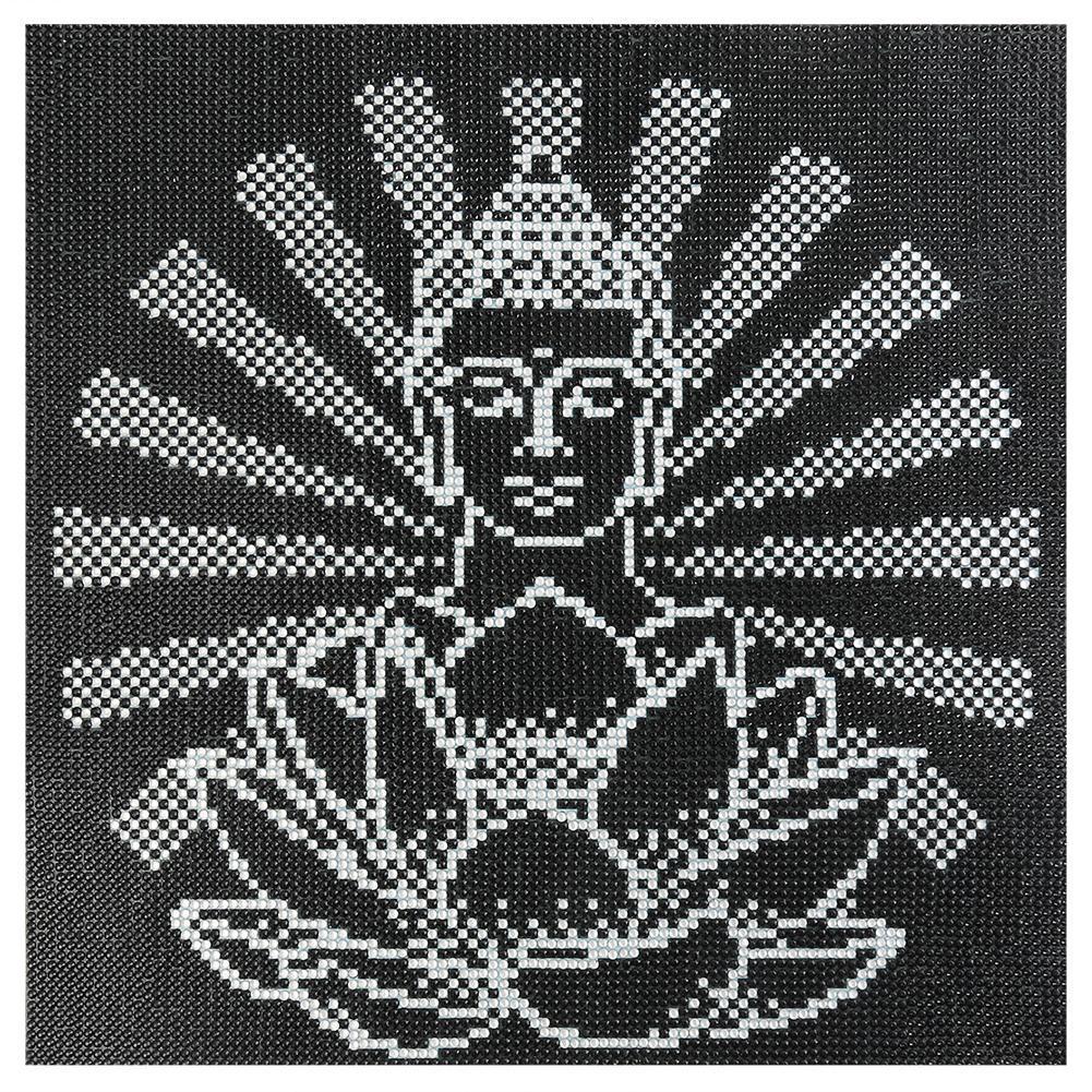 Leuchtende Buddha-Statue - voller runder Diamant - 35x35cm