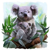 Lade das Bild in den Galerie-Viewer, Koala - volle Diamant-Malerei - 30x30cm
