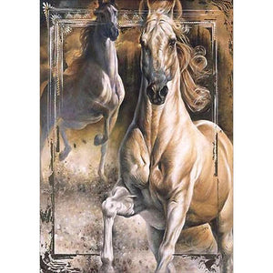 Pferd - volle Diamant-Malerei - 30x40cm