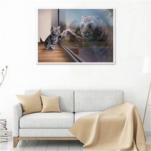 Lade das Bild in den Galerie-Viewer, Katze Tiger - volle Diamant-Malerei - 40x30cm
