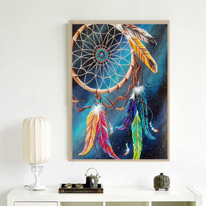 Dreamcatcher - voller runder Diamant - 30x40cm