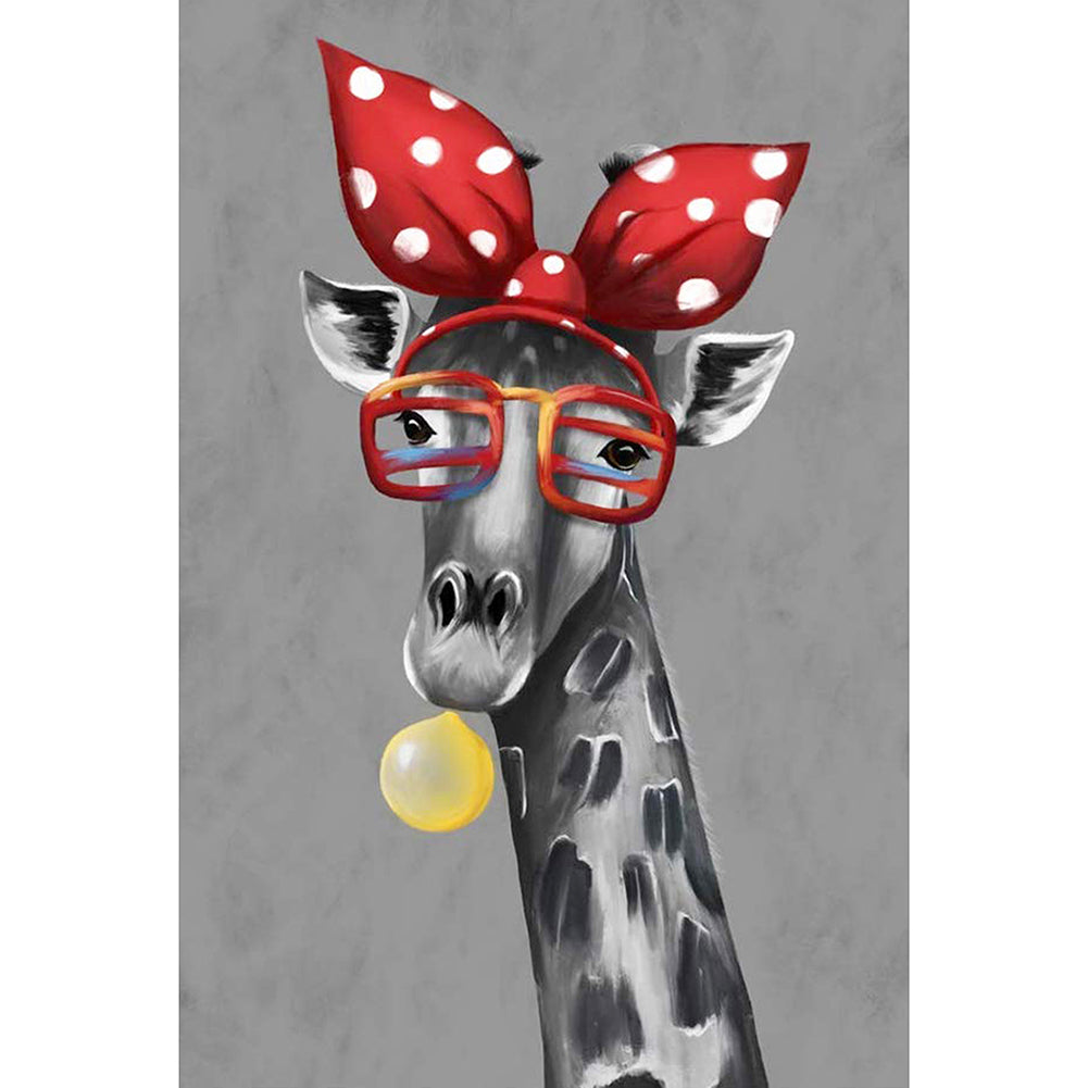 Neuheit Giraffe - voller runder Diamant - 30x40cm