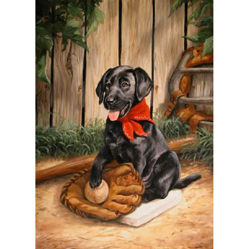 Hund - volle Diamant-Malerei - 40x30cm