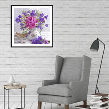 Lade das Bild in den Galerie-Viewer, Elegante Blumen - volle Diamant-Malerei - 30x30cm
