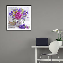 Lade das Bild in den Galerie-Viewer, Elegante Blumen - volle Diamant-Malerei - 30x30cm
