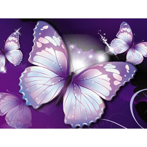 Schmetterling Blume - volle Diamant-Malerei - 30x40cm
