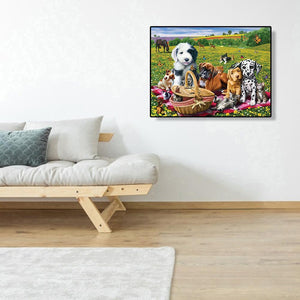 Hund - volle Diamant-Malerei - 30x40cm