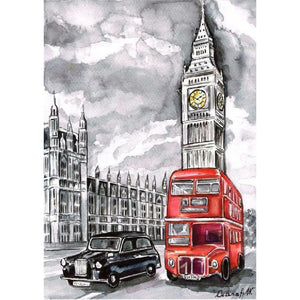 Big Ben - volle Diamant-Malerei - 30x40cm
