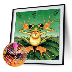 Lustige Frosch - volle Diamant-Malerei - 30x40cm