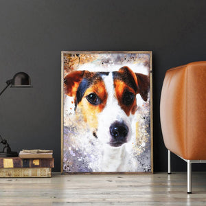 Hund - voller runder Diamant - 30x40cm