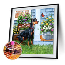 Lade das Bild in den Galerie-Viewer, Hund Frauen - voller runder Diamant - 30x30cm
