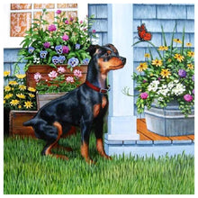Lade das Bild in den Galerie-Viewer, Hund Frauen - voller runder Diamant - 30x30cm
