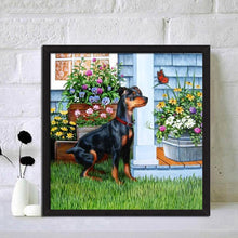 Lade das Bild in den Galerie-Viewer, Hund Frauen - voller runder Diamant - 30x30cm

