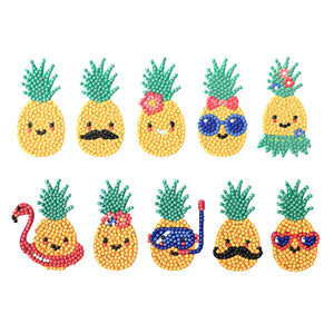 10pcs-Ananas-Diy Handwerk Aufkleber