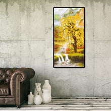 Lade das Bild in den Galerie-Viewer, Fluss und Baum - volle runde Diamant-Malerei - 85x45cm
