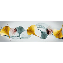 Lade das Bild in den Galerie-Viewer, Eine Reihe Ginkgo Blatt - voller runder Diamant - 80x30cm
