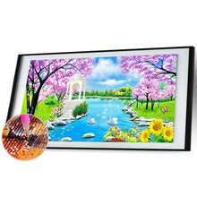 Lade das Bild in den Galerie-Viewer, Schwanensee - voller runder Diamant - 100x50cm
