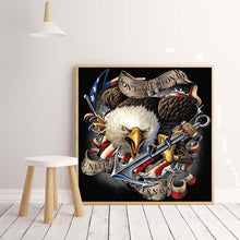 Lade das Bild in den Galerie-Viewer, Adler - voller runder Diamant - 40x40cm
