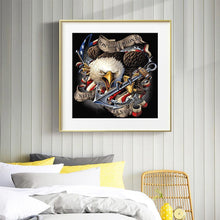 Lade das Bild in den Galerie-Viewer, Adler - voller runder Diamant - 40x40cm
