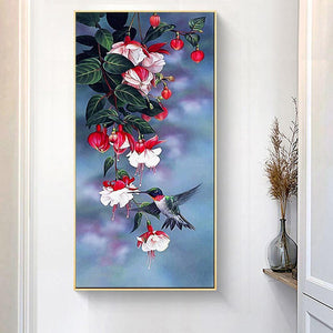 Flowersative - voller runder Diamant - 45x85cm