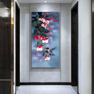 Flowersative - voller runder Diamant - 45x85cm