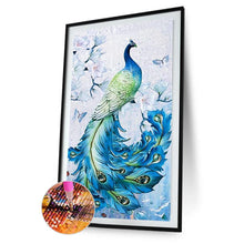 Lade das Bild in den Galerie-Viewer, Pfau Tier - voller runder Diamant - 45x85cm
