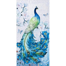 Lade das Bild in den Galerie-Viewer, Pfau Tier - voller runder Diamant - 45x85cm
