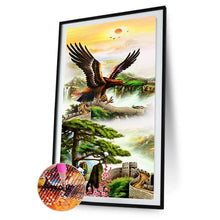 Lade das Bild in den Galerie-Viewer, Hochseeadler - voller runder Diamant - 45x85cm
