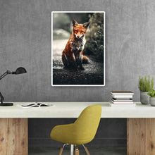 Lade das Bild in den Galerie-Viewer, Fuchs auf Straße Ornamente - voller runder Diamant - 30x40cm
