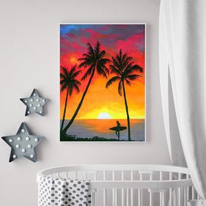 Fantasy Natur - voller runder Diamant - 30x40cm