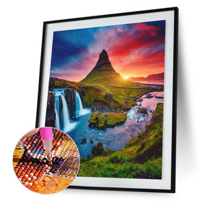 Fantasy Natur - voller runder Diamant - 30x40cm