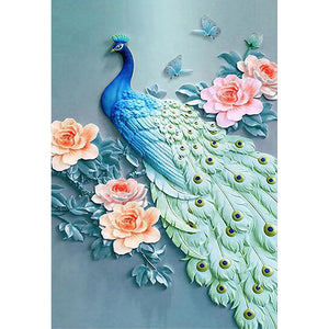 Lordly Peafowl - voller runder Diamant - 30x40cm