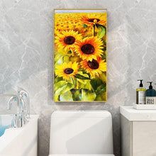 Lade das Bild in den Galerie-Viewer, Sonnenblumen - voller runder Diamant - 45x85cm
