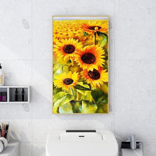 Lade das Bild in den Galerie-Viewer, Sonnenblumen - voller runder Diamant - 45x85cm
