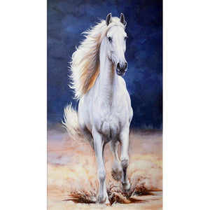 Pferd - voller runder Diamant - 45x85cm