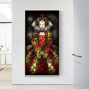 Prinzessin - voller runder Diamant - 45x85cm