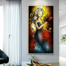 Lade das Bild in den Galerie-Viewer, Mädchen - voller runder Diamant - 45x85cm
