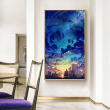 Lade das Bild in den Galerie-Viewer, Himmel - voller runder Diamant - 45x85cm
