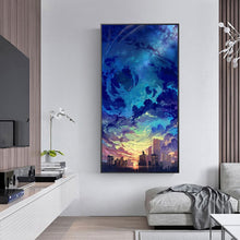 Lade das Bild in den Galerie-Viewer, Himmel - voller runder Diamant - 45x85cm
