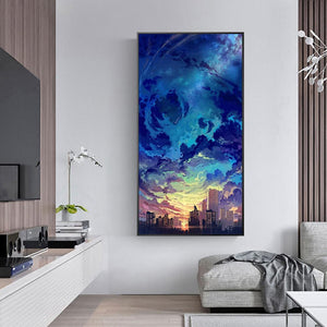 Himmel - voller runder Diamant - 45x85cm