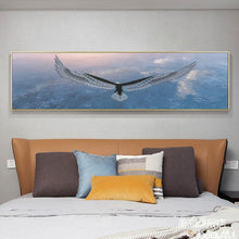 Lade das Bild in den Galerie-Viewer, Adler - voller runder Diamant - 80x30cm
