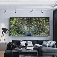 Lade das Bild in den Galerie-Viewer, Pfau - voller runder Diamant - 100x50cm
