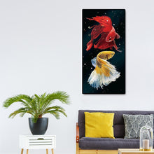 Lade das Bild in den Galerie-Viewer, FischBilder - voller runder Diamant - 45x85cm
